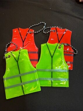 You Get 2 oF each color‼️‼️Vest Keychain - yellow & orange